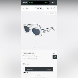 Dior White Pacific S1U Sunglasses